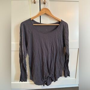 Lululemon Long Sleeve Shirt purple gray size 8 Yoga Pilates Athleisure casual